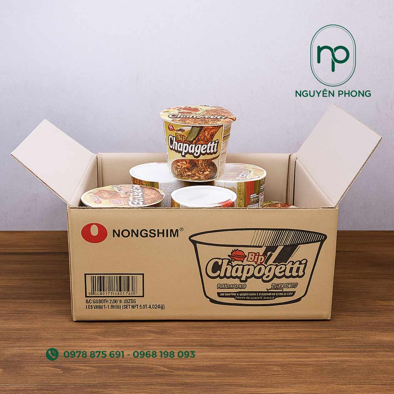 Mẫu thùng carton đựng mì tôm 
